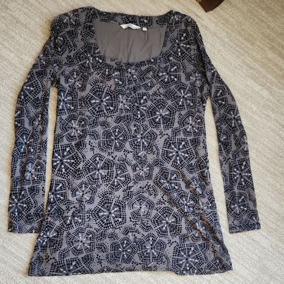 Tom Tailor Gray Long Sleeve Scoop Neck Blouse - Picture 1 of 1